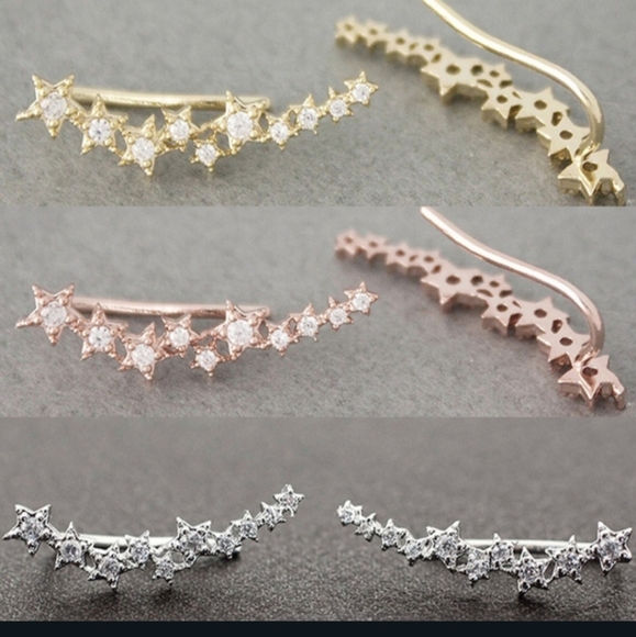 Jewelry - 🌠🌠Pretty Shooting Star Ear Climbers in SILVER 🌠🌠